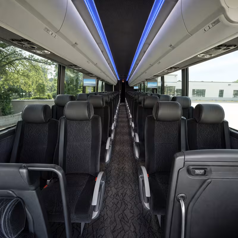 40-56 Passenger Charter Bus Interior