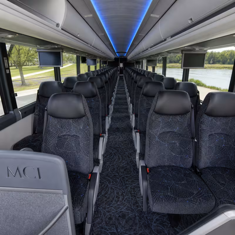 40-56 Passenger Charter Bus Interior