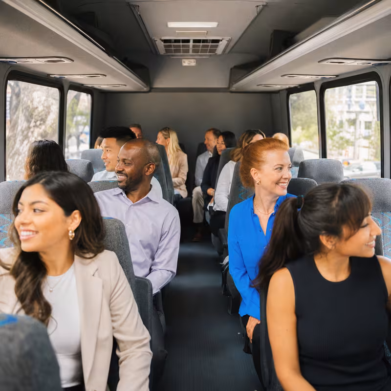 Black Mercedes Sprinter van staged for an New Orleans Corporate Transportation group