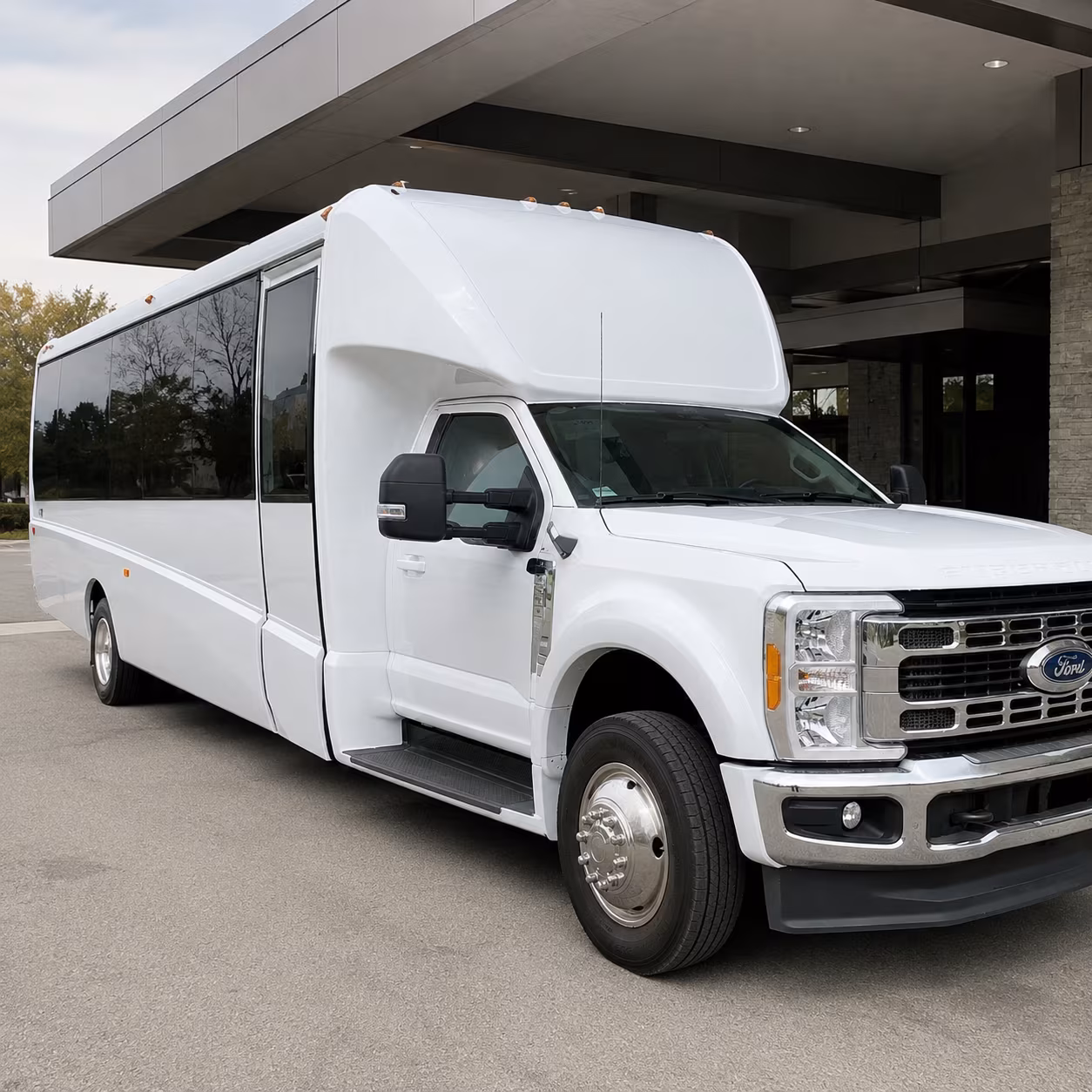 New Orleans Airport Shuttle & Transportation party bus exterior