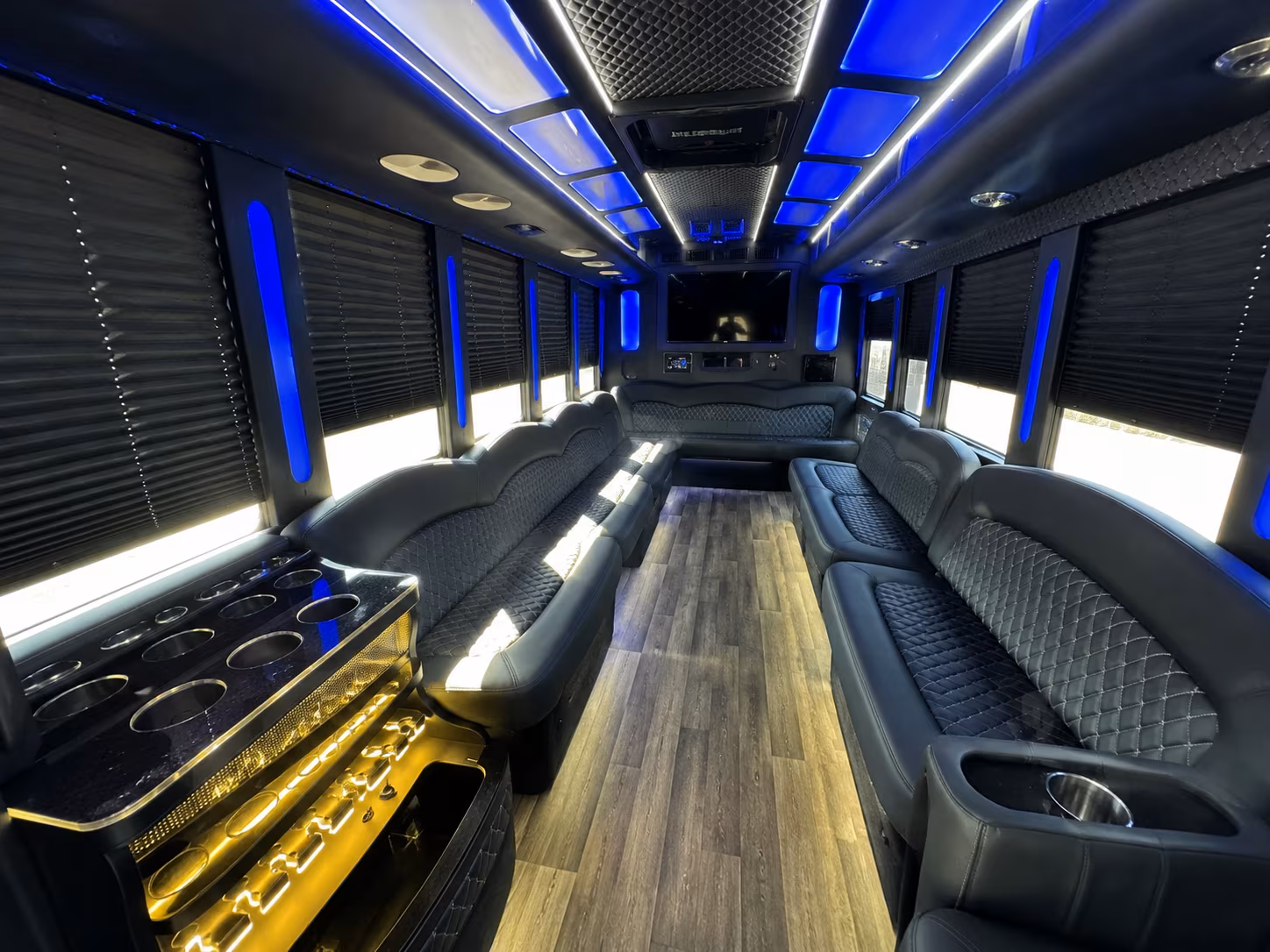 New Orleans Birthday, Sweet 16, & Quinceañera Transportation party bus exterior