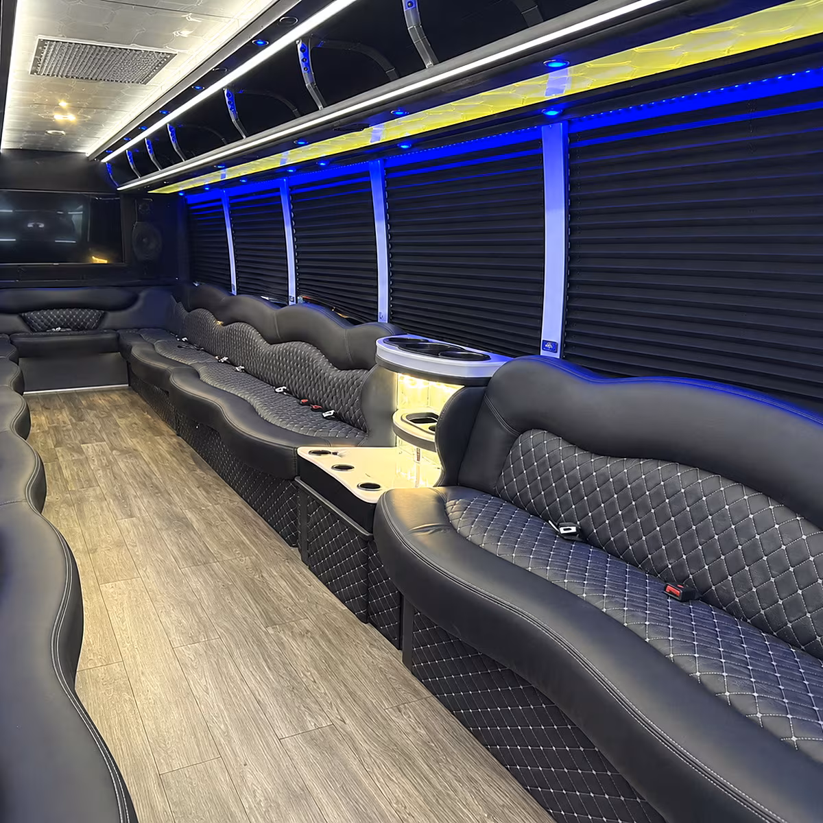 New Orleans Private Event Transportation party bus interior