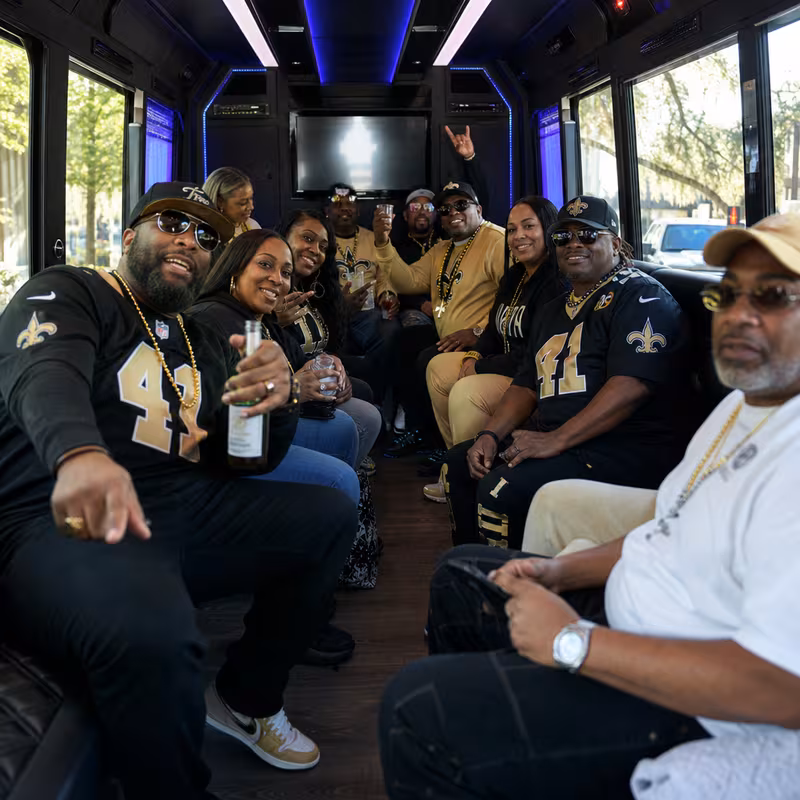 New Orleans Sporting Event Transportation fleet vehicle