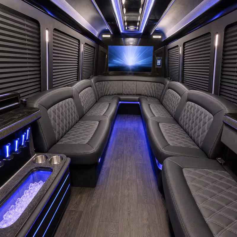 14 Passenger Sprinter Limo Interior